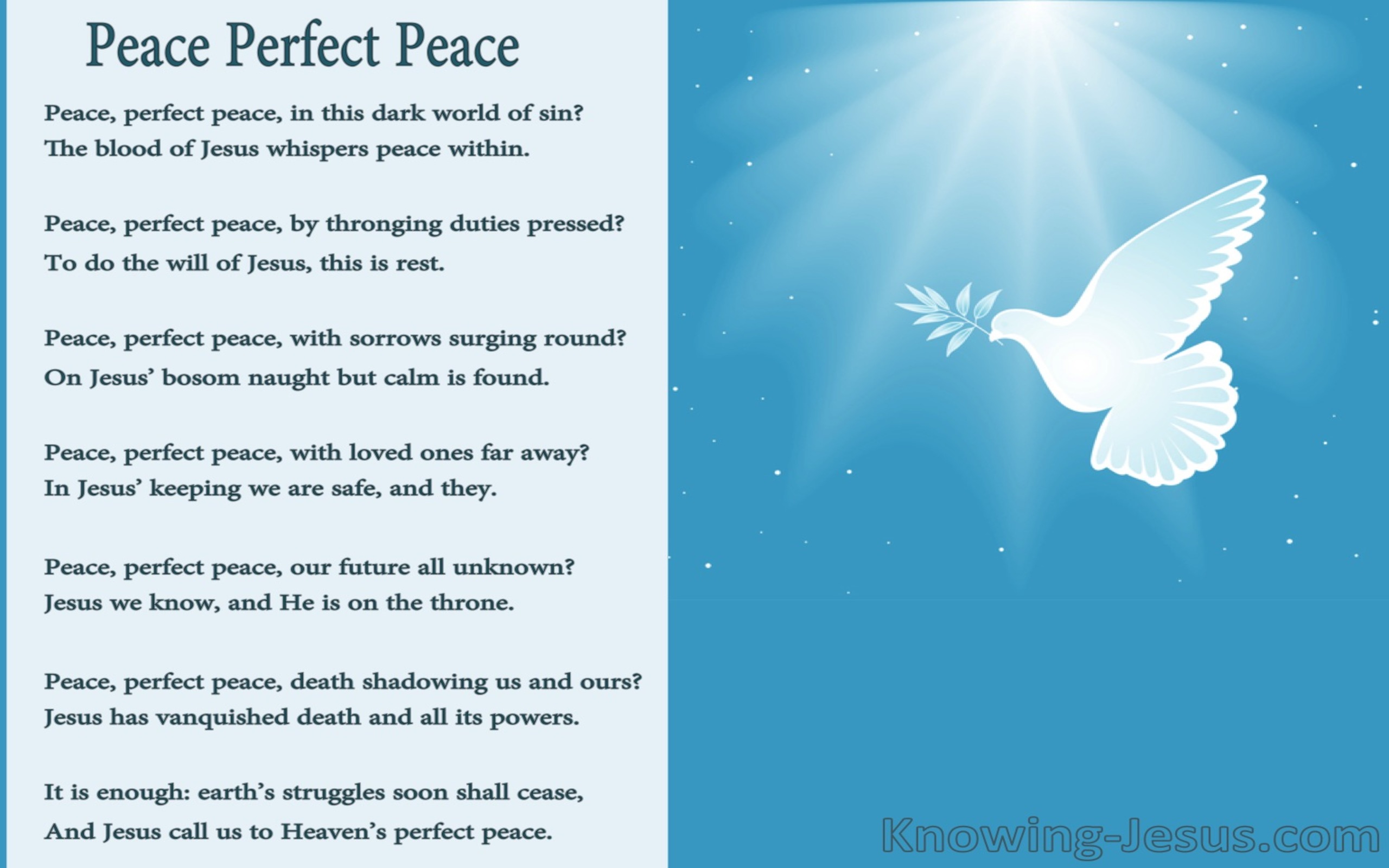 Be A Blessing, Be A Peacemaker (devotional)03-15 (blue) - poem